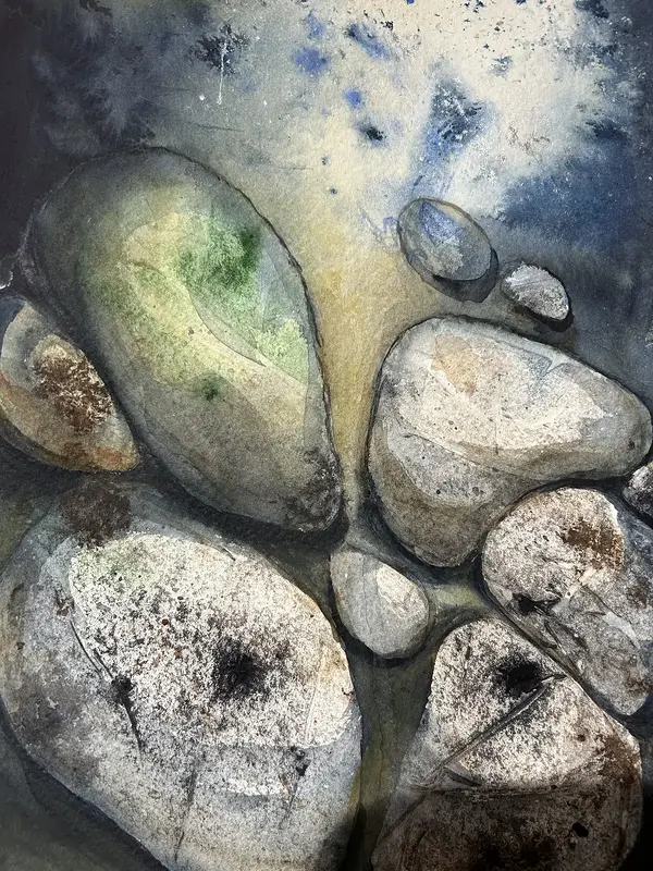 Akvarell Omaka vänner av Therése Marklund