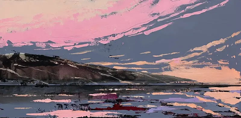 Akrylmålning Hav av Linnea Larsson