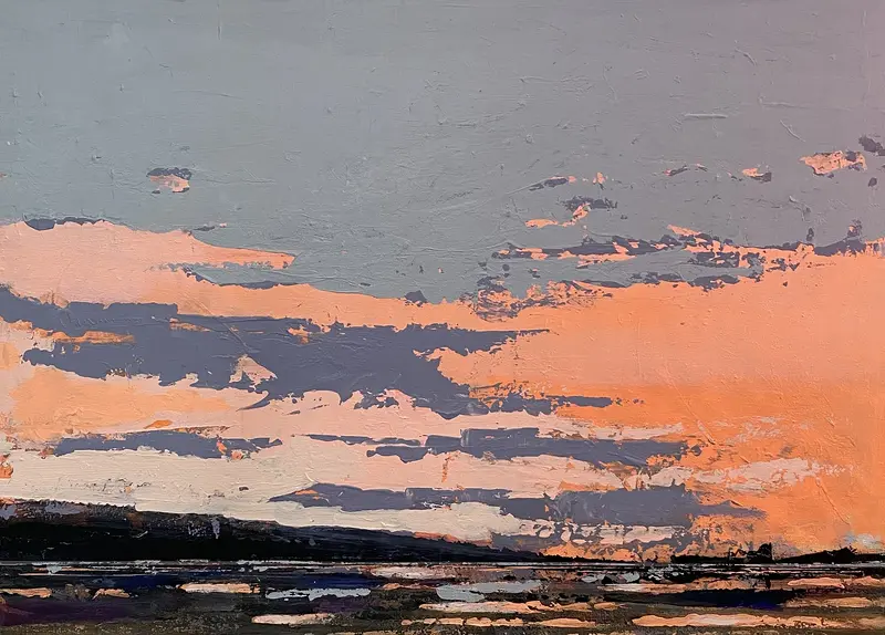 Akrylmålning Orange av Linnea Larsson