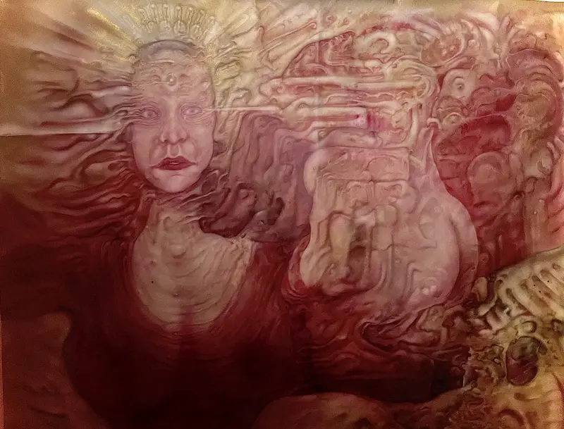 Akrylmålning av G. Nyström