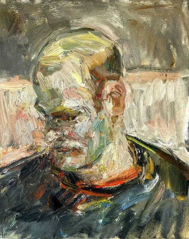 Oljemålning Heavy Thoughts av Zakhar Shevchuk