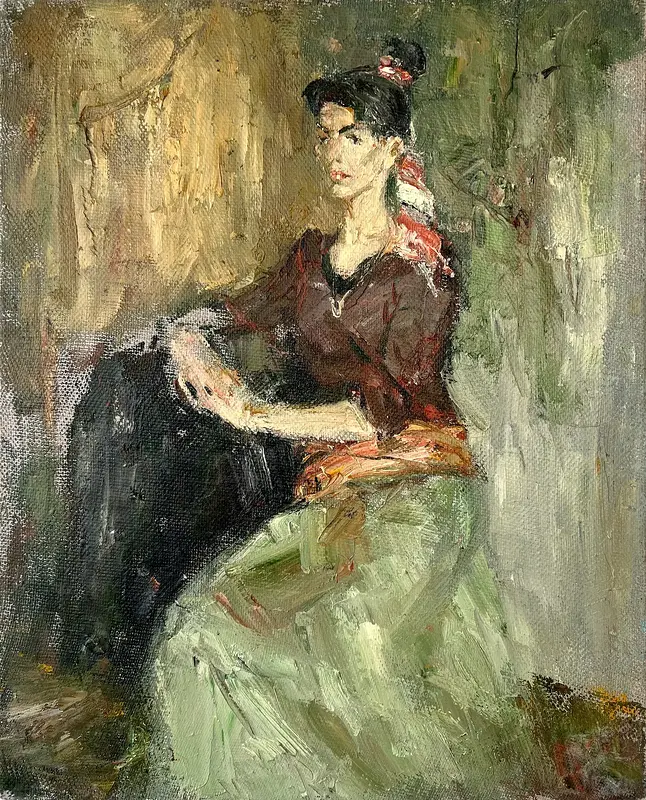 Oljemålning Melancholia av Zakhar Shevchuk