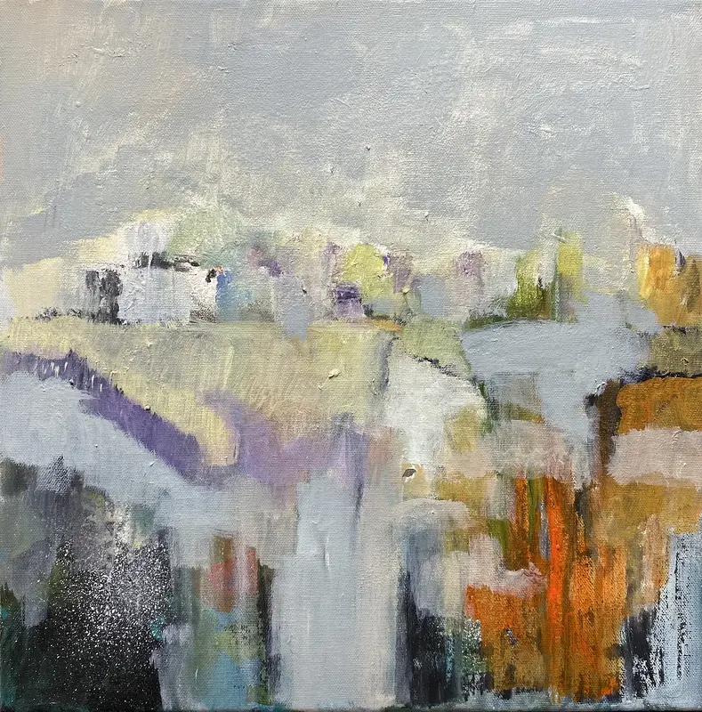 Akrylmålning Dröm över fälten av Arja Hermansson