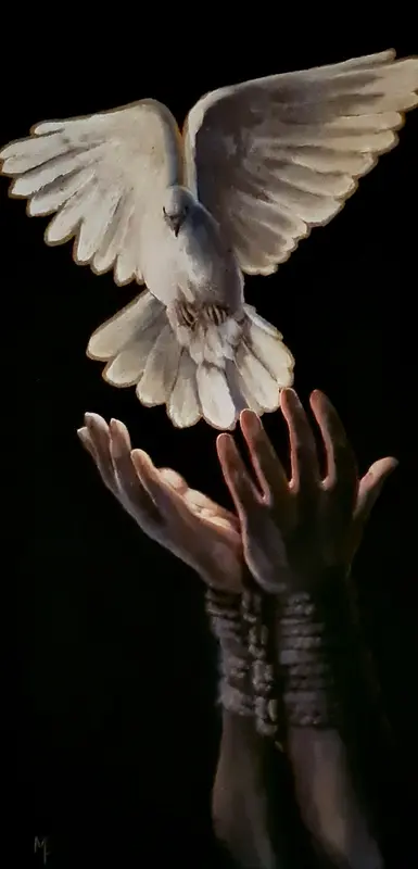 Akrylmålning True Freedom av Mimmi MPs ArtCreations Pettersson