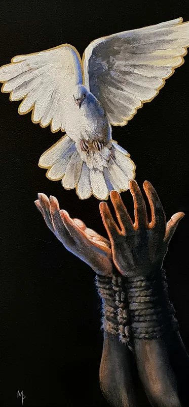 Akrylmålning True Freedom av Mimmi MPs ArtCreations Pettersson