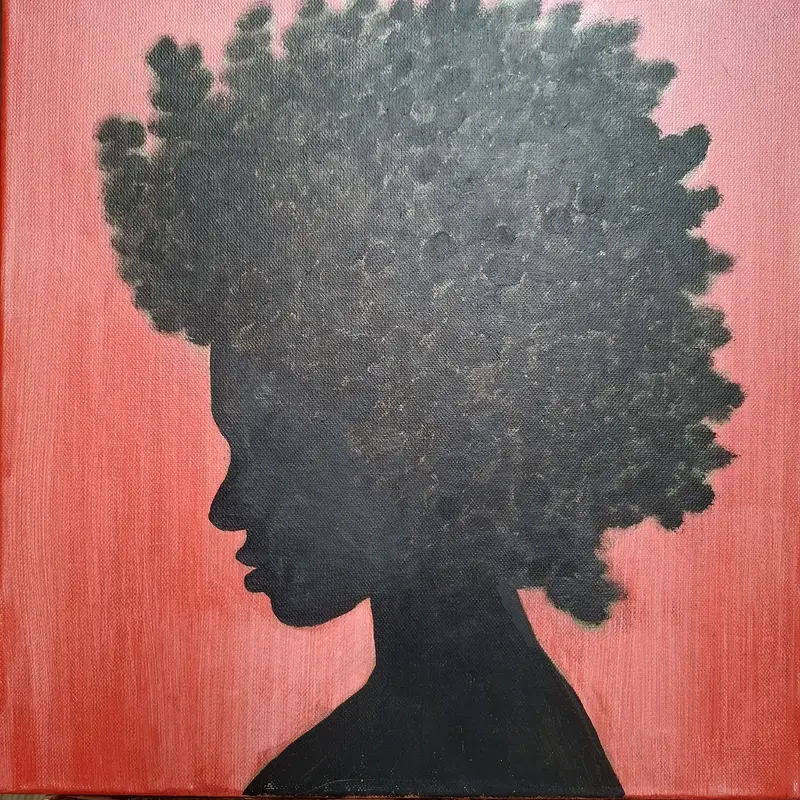 Akrylmålning Afro Queen Spirit av Eva Elings