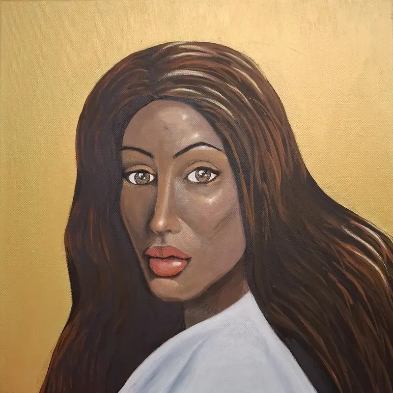 Akrylmålning Caribbean Queen av Eva Elings