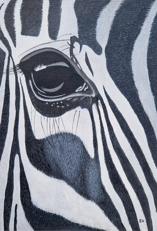 Akrylmålning Savannens öga av Susanne Hagemark