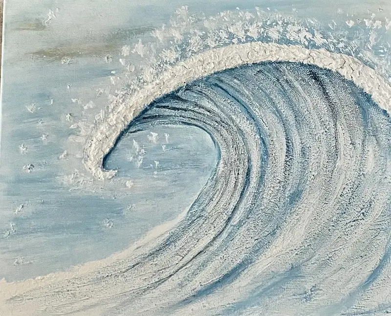 Akrylmålning Sparkling wave av Erlinda Nordh