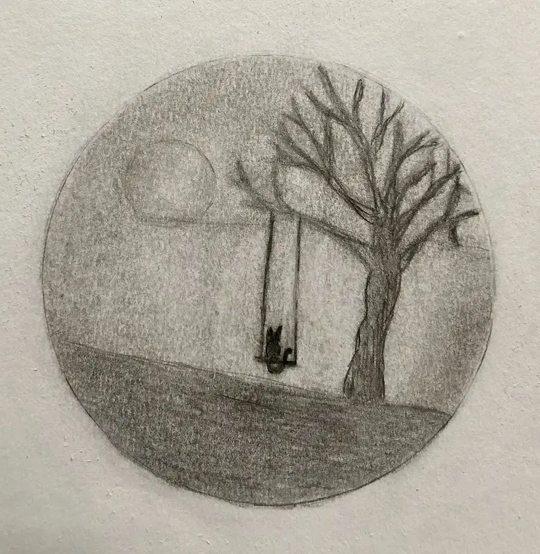 Rocking cat, inramad av Otto Sundell