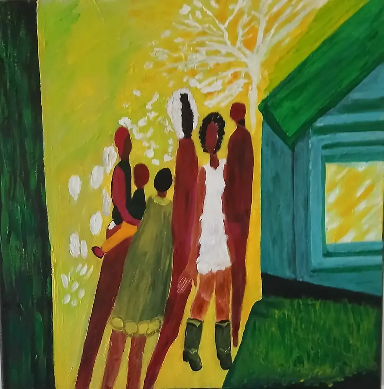 Akrylmålning På Väg av Monica Hamberg