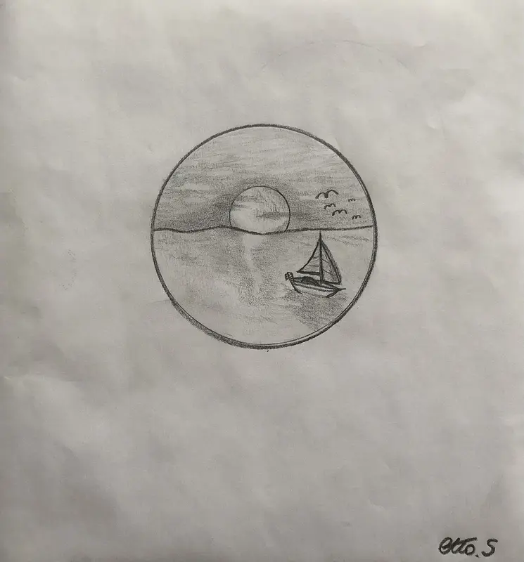 Sailing, inramad av Otto Sundell