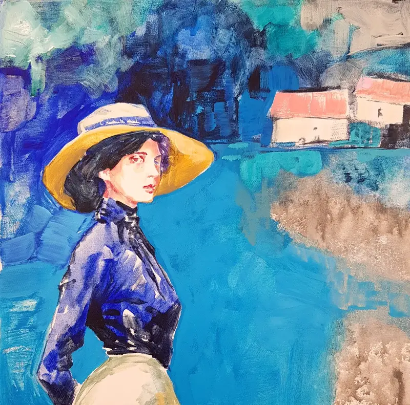 Akrylmålning Stay curious av Daniel Vandinja