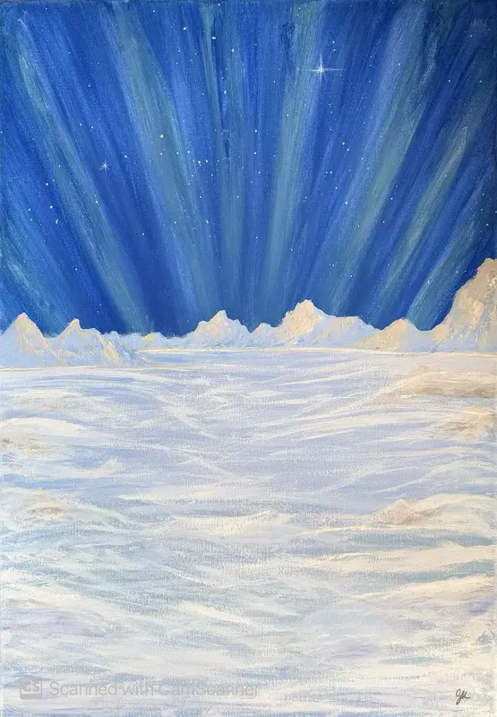 Akrylmålning Nordic silence av Safa Khalaf