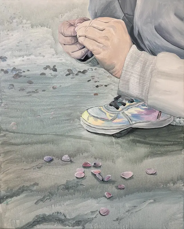 Akrylmålning Fokus II av Frida Johansson