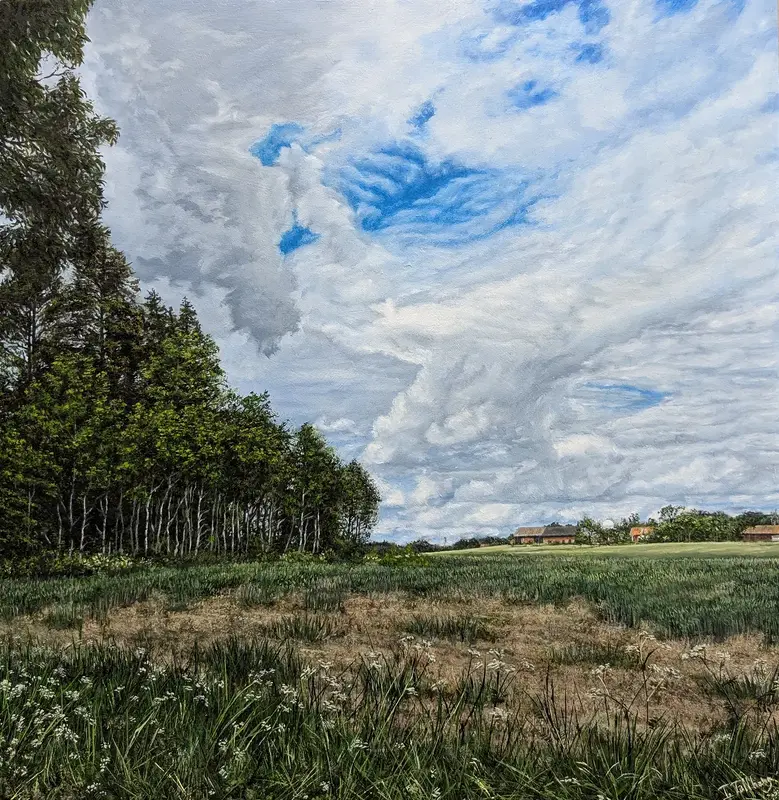 Oljemålning Gärdet av Tarek Tallberg