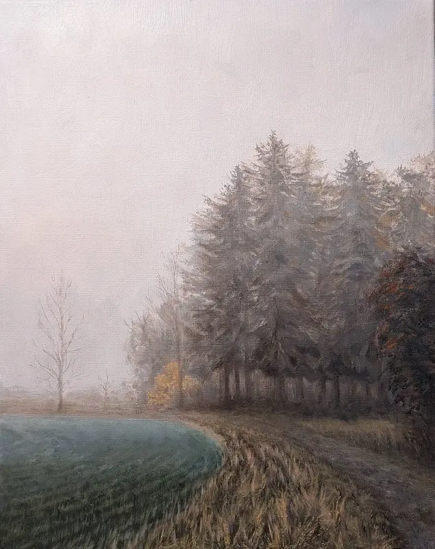 Oljemålning Dimma I av Tarek Tallberg