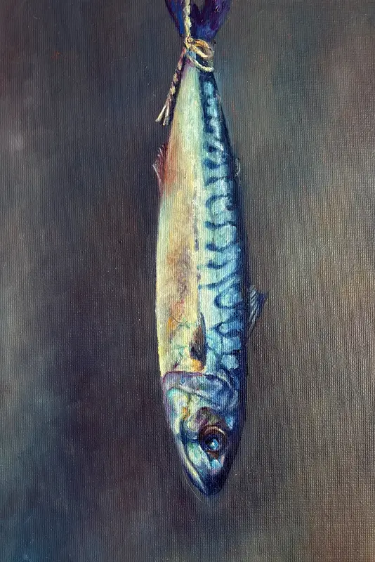 Oljemålning Fisk av Ananastasiya Kostyuk