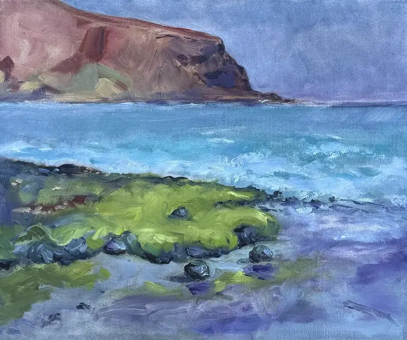 Oljemålning Atlantisk lavamossa av Olga Gorbachyova