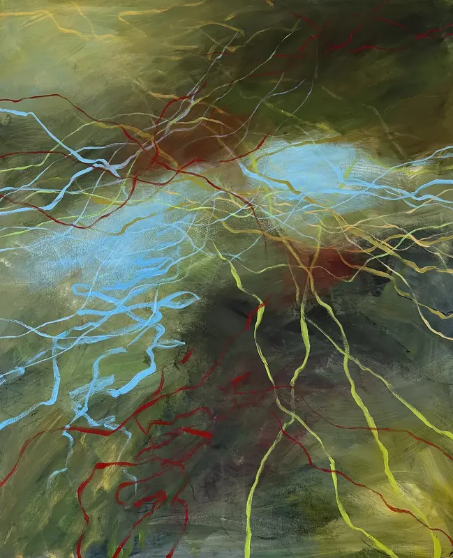 Akrylmålning Fall av Maria Slättman