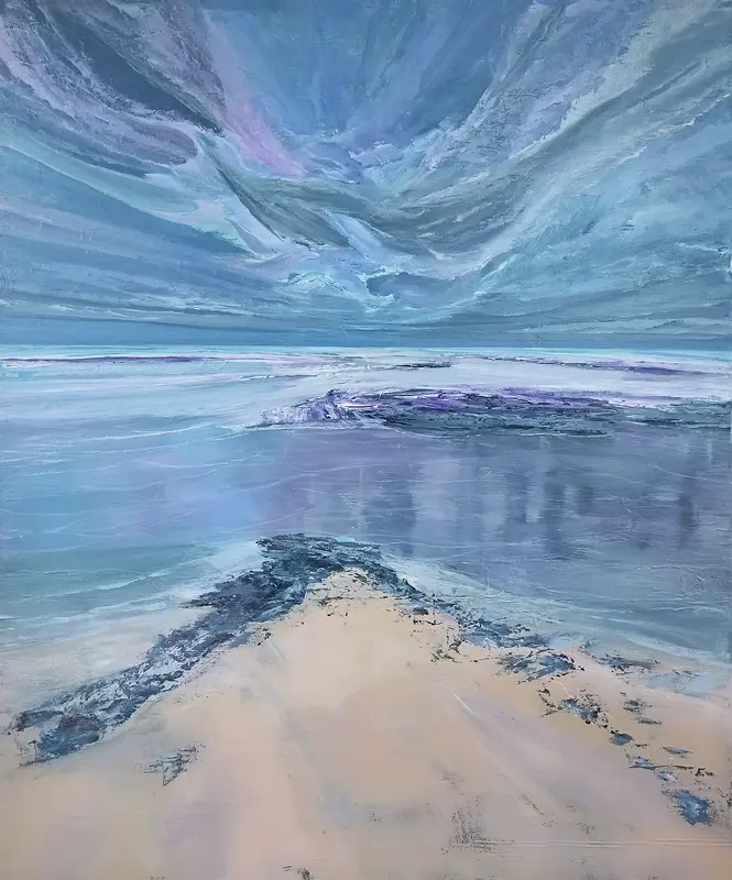 Akrylmålning The fairy dance of the morning mist* av Ola Arven