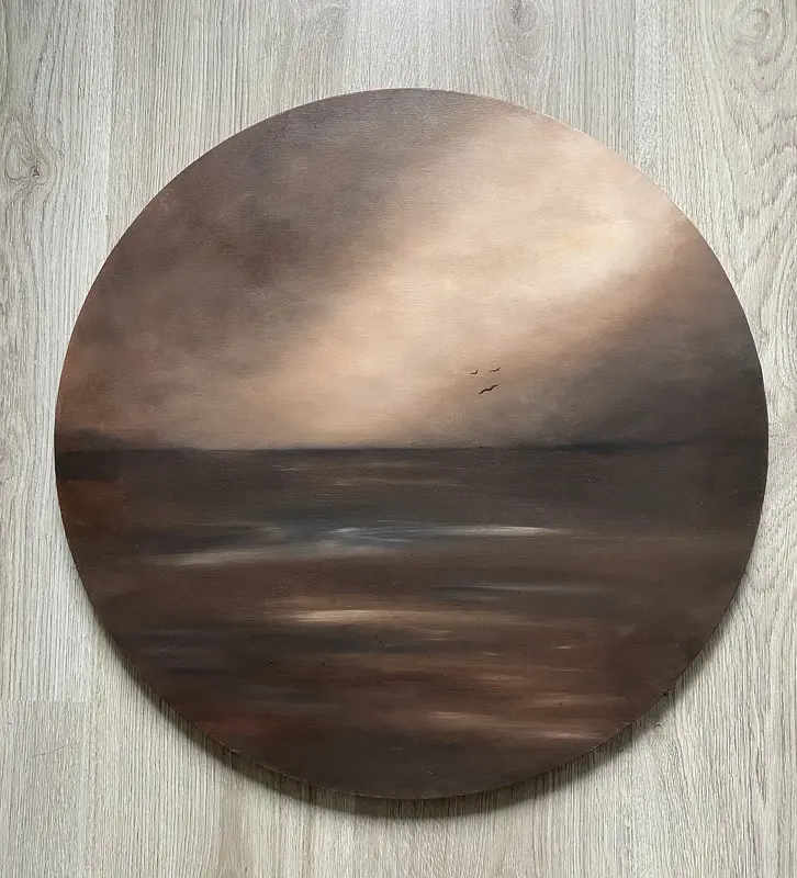 Oljemålning Dunkel himmel av Anneli Bendius