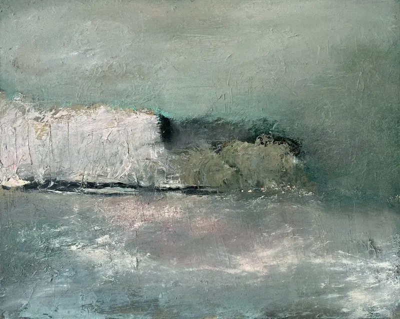 Oljemålning Silent Heights in Mist av Zakhar Shevchuk