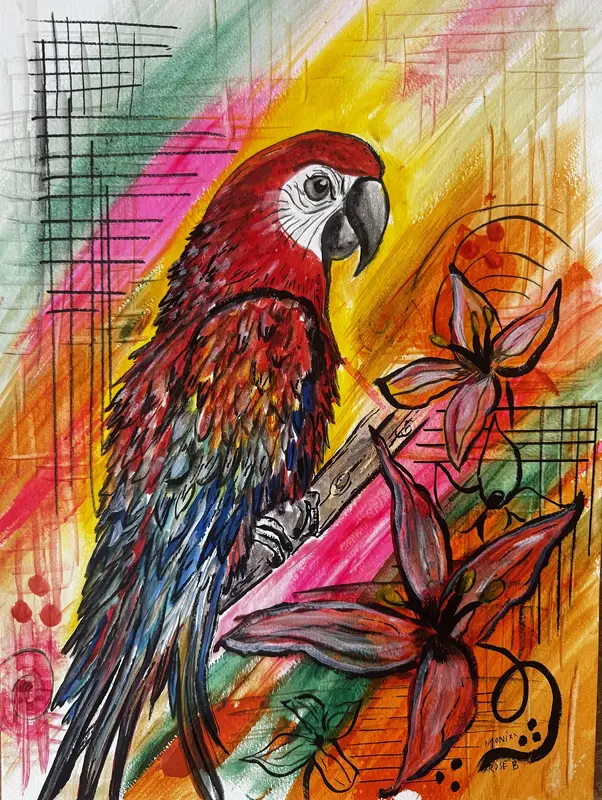 Akvarell 𝚃𝚘𝚘 𝙵𝚕𝚢 𝚃𝚘 𝙱𝚎 𝚂𝚑𝚢 av Monica Rose Bergström (Monixx)