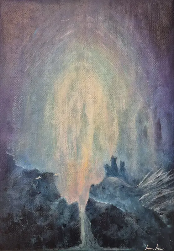 Akrylmålning Sagolandet av Annica Andersson