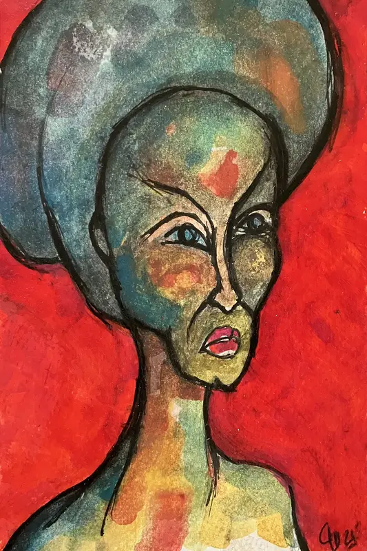 Akvarell Porträttstudie 1 av Calin Ion Deas