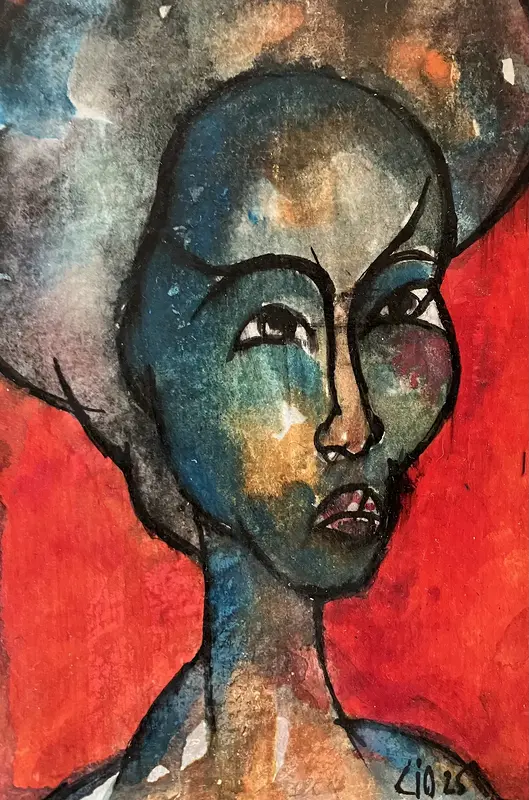 Akvarell Porträttstudie 2 av Calin Ion Deas