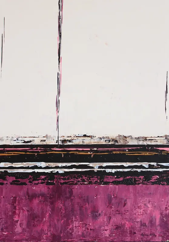 Akrylmålning Geometrisk IX av Helena Lilja