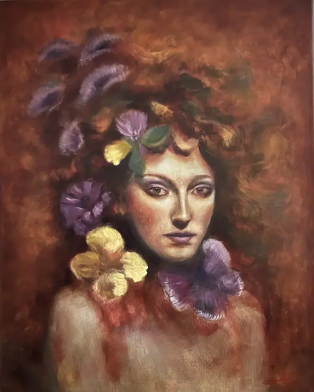 Oljemålning Kvinnens glöd av Anzhelika Henne