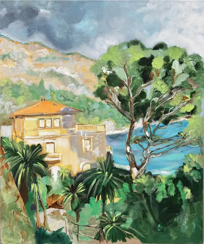 Akrylmålning Eze av Malin Ask