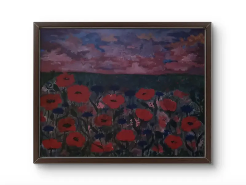 Akrylmålning Summer eve av Rebecca Berglund