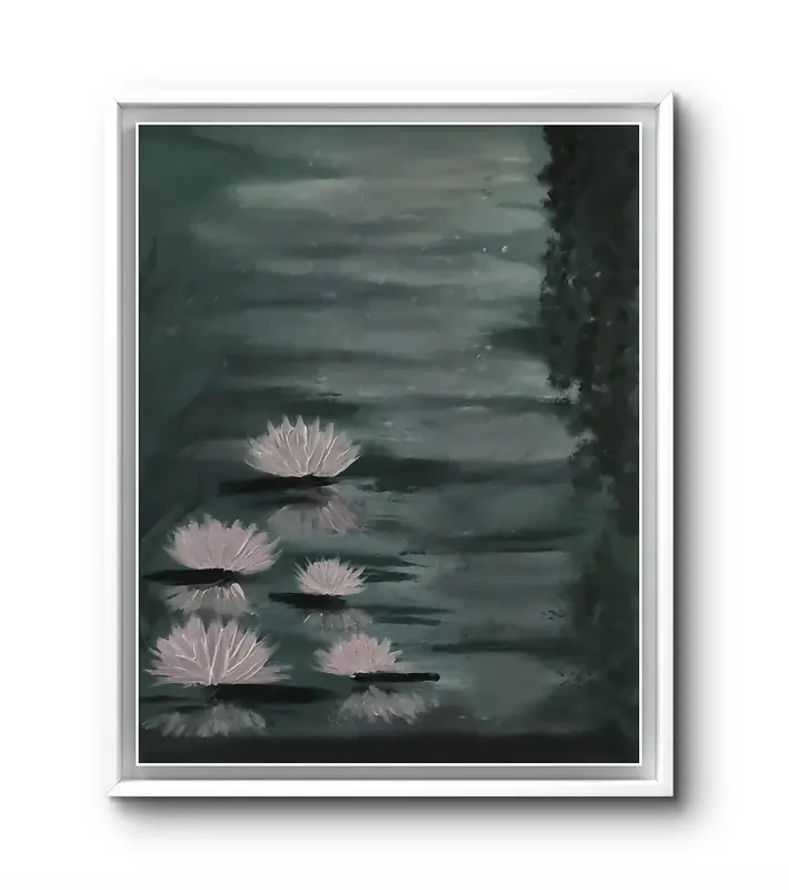 Akrylmålning Reflections av Rebecca Berglund