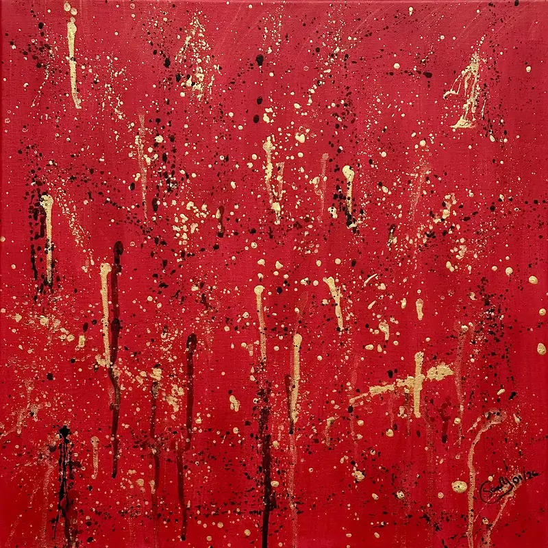 Akrylmålning The Anger Explodes av Marina Salnikova