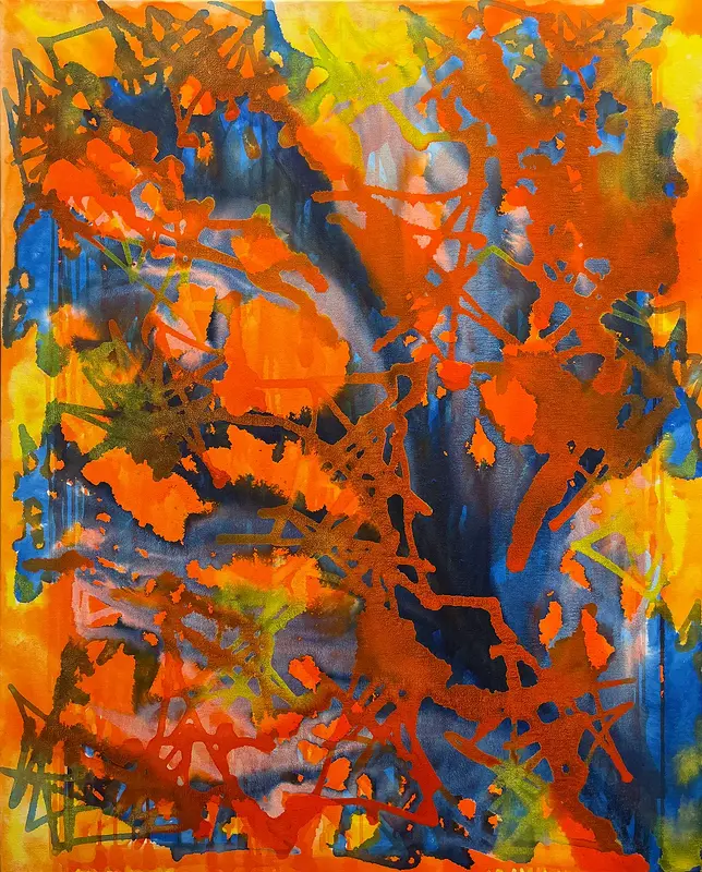 Akrylmålning Y2026—C7 av SkyOne Tobias Johansson