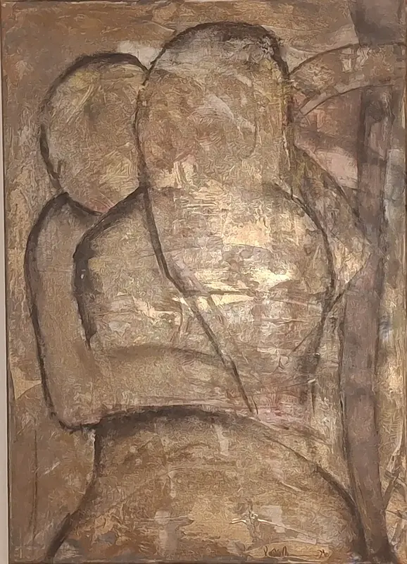 Akrylmålning Tenderness av Kristin Andresen