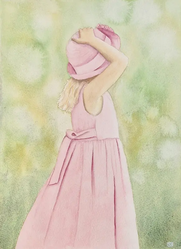 Akvarell En dag i juni av Susanne Hagemark