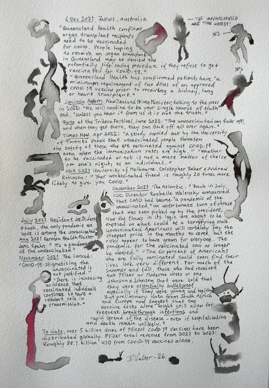 The unvaccinated are the worst people av Bernard Valter