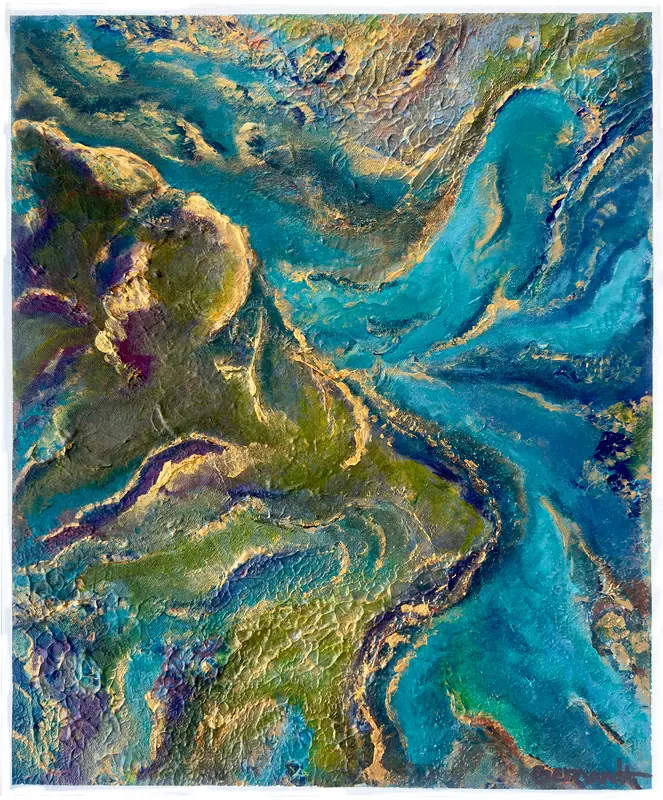 Akrylmålning Coral Coast av Mikaela Gernandt