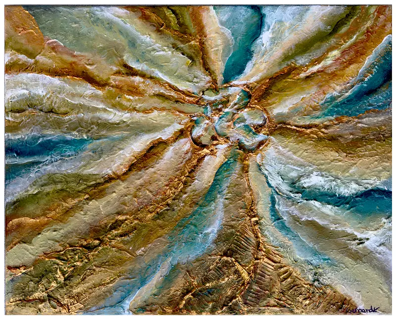 Akrylmålning Storm River av Mikaela Gernandt