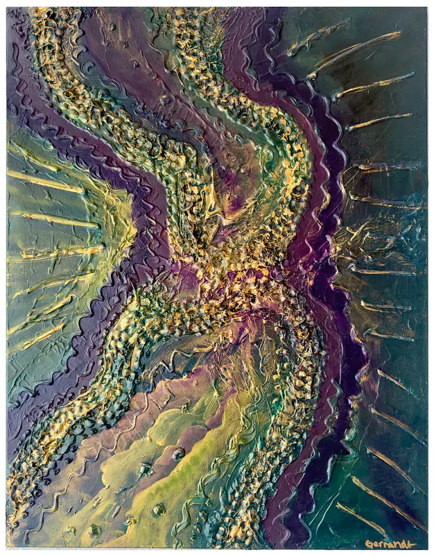 Akrylmålning Soil Density av Mikaela Gernandt