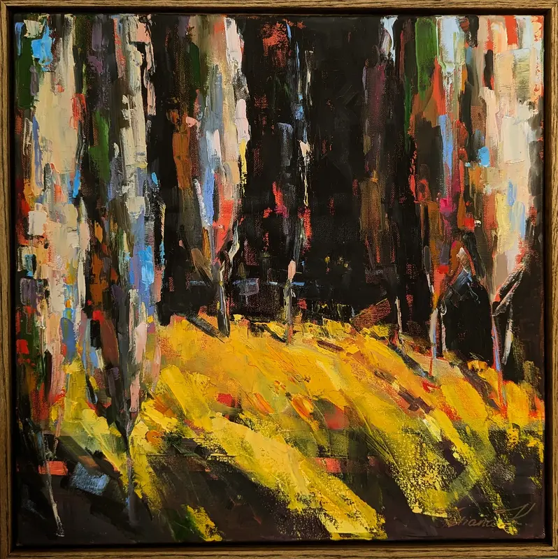 Oljemålning Walk in the moonlight av Tetiana Kozhushko