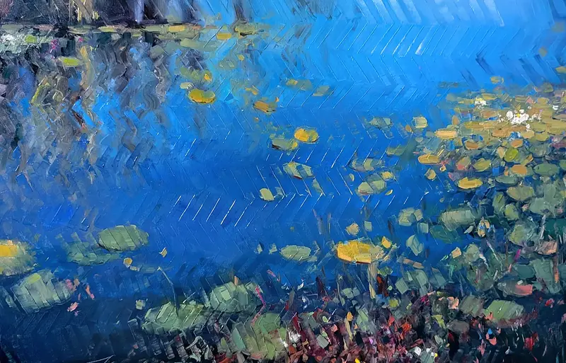 Oljemålning Backwater 5 av Tetiana Kozhushko