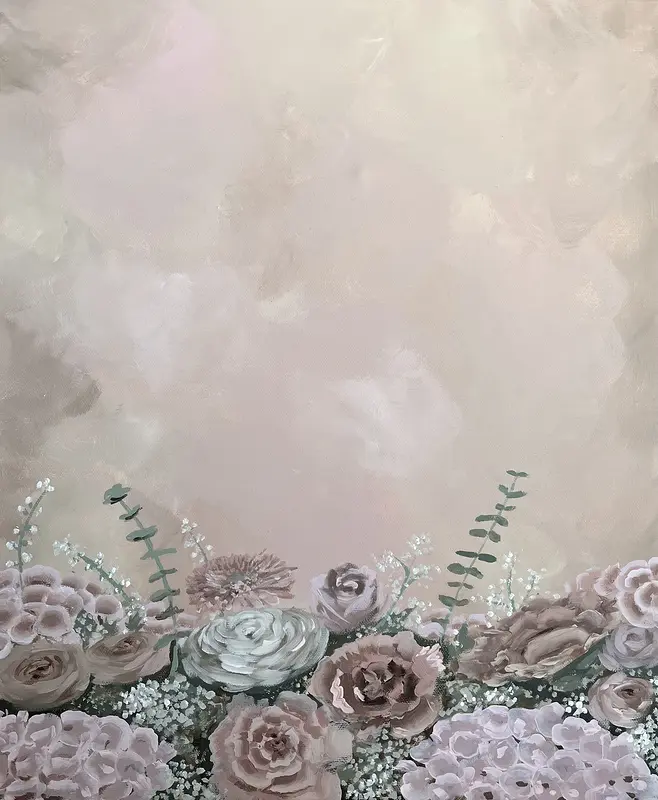 Akrylmålning Vardagsbukett av Julija D