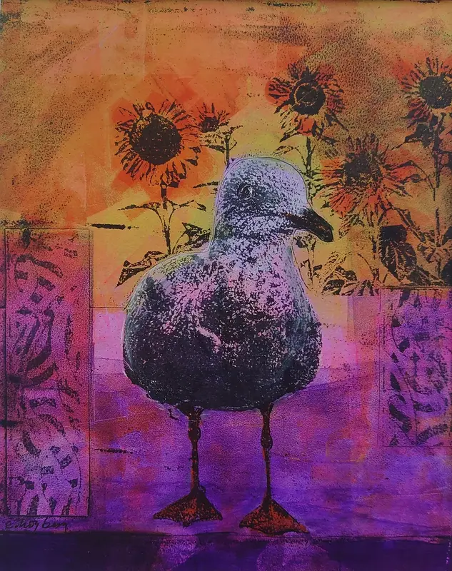 Färgstark mås av Eva Högberg