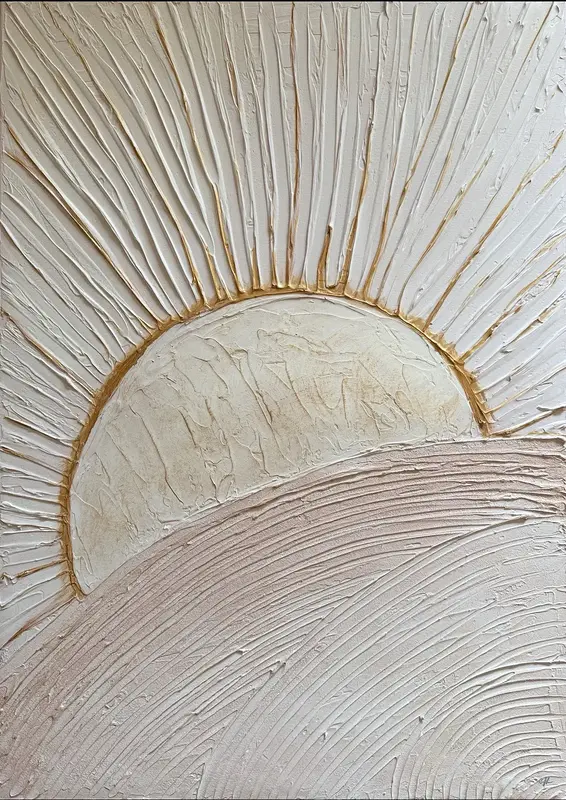 Akrylmålning Golden dawn av Safa Khalaf