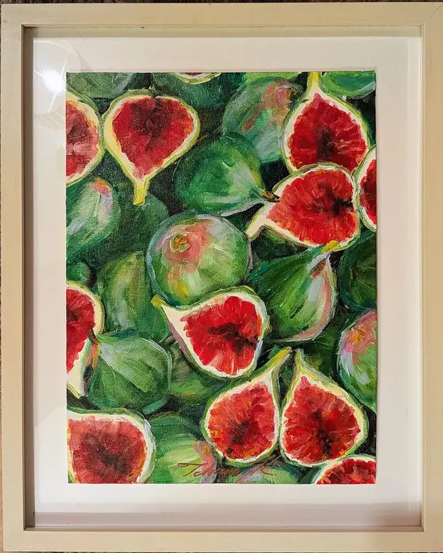 Akrylmålning Fresh figs av Tetiana Kozhushko